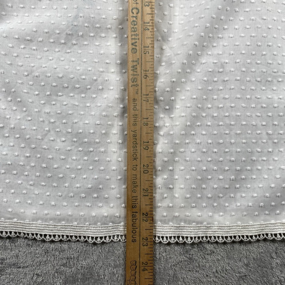 Andrew GN Top Womens Sz 6 FR 38 White Semi Sheer Blouse Lace Cotton Silk France - Picture 13 of 13